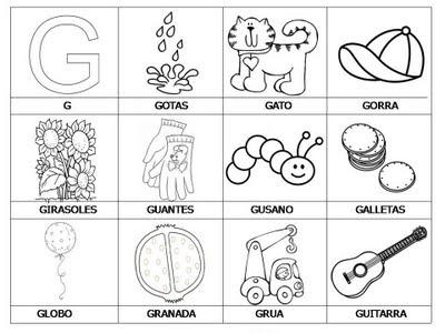 Aprender a leer - primeras palabras - G